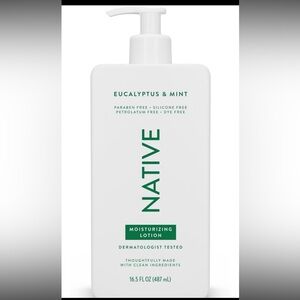 Native Body Lotion Contains Naturally Derived Plant-Based Moisturizers 16.5oz